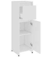 Badezimmerschrank Weiß 30x30x95 cm Holzwerkstoff