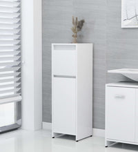 Badezimmerschrank Weiß 30x30x95 cm Holzwerkstoff