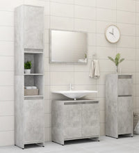 Badezimmerschrank Betongrau 30x30x95 cm Holzwerkstoff