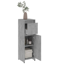 Badezimmerschrank Betongrau 30x30x95 cm Holzwerkstoff
