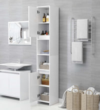 Badezimmerschrank Weiß 30x30x183,5 cm Holzwerkstoff