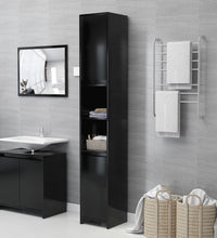 Badezimmerschrank Schwarz 30x30x183,5 cm Holzwerkstoff