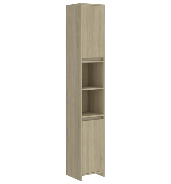 Badezimmerschrank Sonoma-Eiche 30x30x183,5 cm Holzwerkstoff