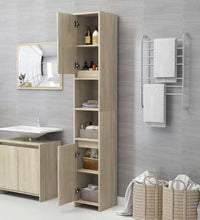 Badezimmerschrank Sonoma-Eiche 30x30x183,5 cm Holzwerkstoff