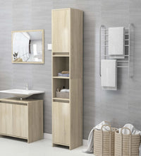 Badezimmerschrank Sonoma-Eiche 30x30x183,5 cm Holzwerkstoff