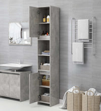Badezimmerschrank Betongrau 30x30x183,5 cm Holzwerkstoff