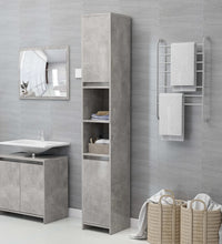 Badezimmerschrank Betongrau 30x30x183,5 cm Holzwerkstoff