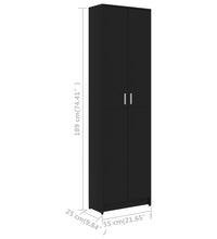Garderobenschrank Schwarz 55x25x189 cm Holzwerkstoff
