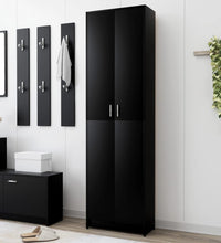 Garderobenschrank Schwarz 55x25x189 cm Holzwerkstoff