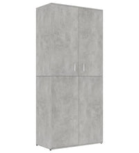 Schuhschrank Betongrau 80x39x178 cm Holzwerkstoff