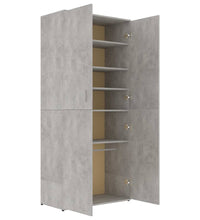 Schuhschrank Betongrau 80x39x178 cm Holzwerkstoff