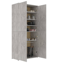 Schuhschrank Betongrau 80x39x178 cm Holzwerkstoff