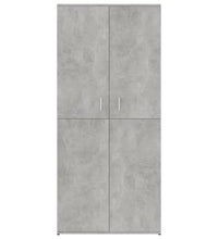 Schuhschrank Betongrau 80x39x178 cm Holzwerkstoff
