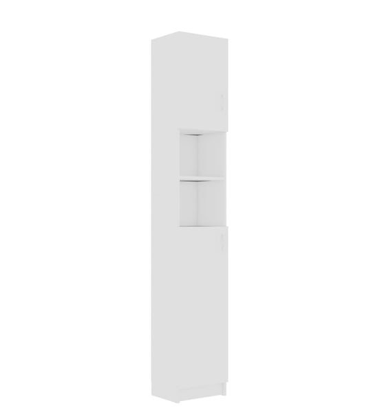 Badezimmerschrank Weiß 32×25,5×190 cm Holzwerkstoff