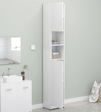 Badezimmerschrank Weiß 32×25,5×190 cm Holzwerkstoff