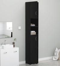 Badezimmerschrank Schwarz 32x25,5x190 cm Holzwerkstoff