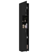 Badezimmerschrank Schwarz 32x25,5x190 cm Holzwerkstoff