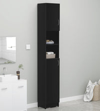Badezimmerschrank Schwarz 32x25,5x190 cm Holzwerkstoff
