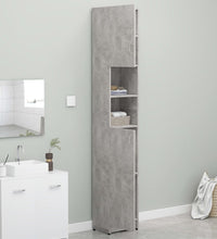 Badezimmerschrank Betongrau 32x25,5x190 cm Holzwerkstoff