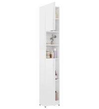 Badezimmerschrank Hochglanz-Weiß 32x25,5x190 cm Holzwerkstoff
