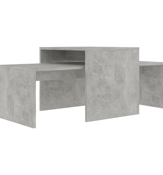 Couchtisch-Set Betongrau 100x48x40 cm Holzwerkstoff