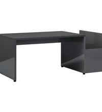 Couchtisch Hochglanz-Grau 90x45x35 cm Holzwerkstoff