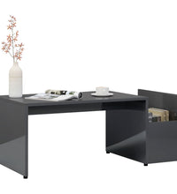 Couchtisch Hochglanz-Grau 90x45x35 cm Holzwerkstoff