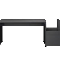 Couchtisch Hochglanz-Grau 90x45x35 cm Holzwerkstoff