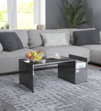 Couchtisch Hochglanz-Grau 90x45x35 cm Holzwerkstoff