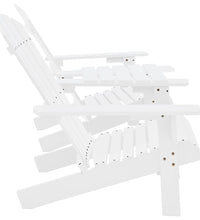 Adirondack-Gartenstühle mit Tisch Massivholz Tanne Weiß