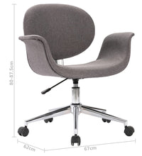 Bürostuhl Drehbar Grau Stoff