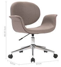 Drehbarer Bürostuhl Taupe Stoff