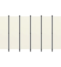 6-tlg. Raumteiler Weiß 300x180 cm