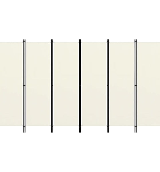 6-tlg. Raumteiler Weiß 300x180 cm