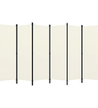 6-tlg. Raumteiler Weiß 300x180 cm