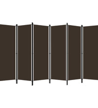 6-tlg. Raumteiler Braun 300x180 cm