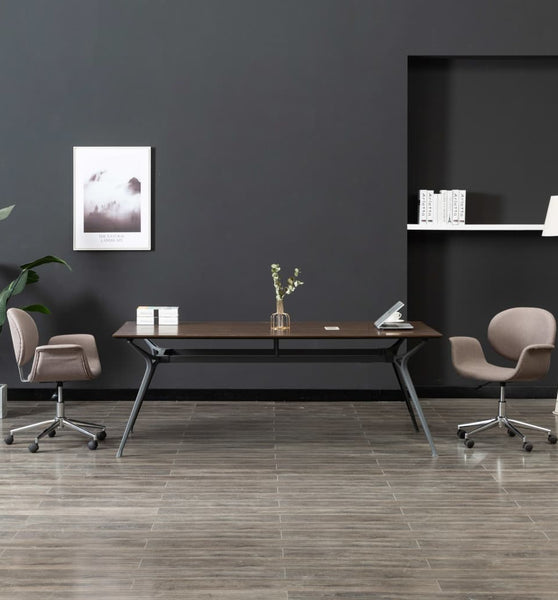 Esszimmerstühle 2 Stk. Drehbar Taupe Stoff