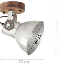 Wand-/Deckenlampen Industriestil 2 Stk. Silbern 20x25 cm E27
