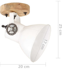 Wand-/Deckenlampen Industriestil 2 Stk. Weiß 20x25 cm E27