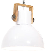 Hängelampe Industriestil 25 W Weiß Rund 40 cm E27