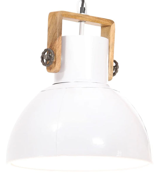 Hängelampe Industriestil 25 W Weiß Rund 40 cm E27