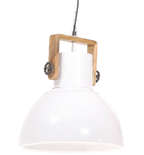 Hängelampe Industriestil 25 W Weiß Rund 40 cm E27