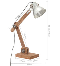 Schreibtischlampe Industriestil Silbern Rund 58x18x90 cm E27