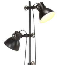 Stehlampe 2-flammig Schwarz E27 Gusseisen