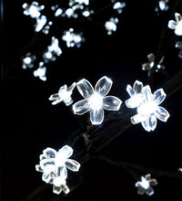 Weihnachtsbaum 120 LEDs Kaltweißes Licht Kirschblüten 150 cm