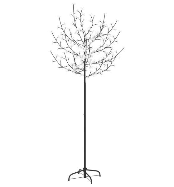 Weihnachtsbaum 200 LEDs Kaltweißes Licht Kirschblüten 180 cm