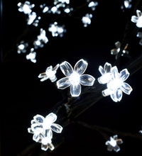 Weihnachtsbaum 220 LEDs Kaltweißes Licht Kirschblüten 220 cm