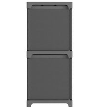 Würfel-Regal mit Boxen 5 Fächer Grau 103x30x72,5 cm Stoff