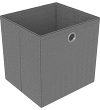 Würfel-Regal mit Boxen 5 Fächer Grau 103x30x72,5 cm Stoff