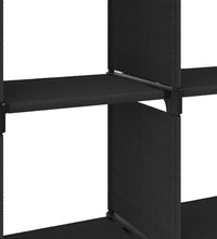 Würfel-Regal 6 Fächer Schwarz 103x30x72,5 cm Stoff